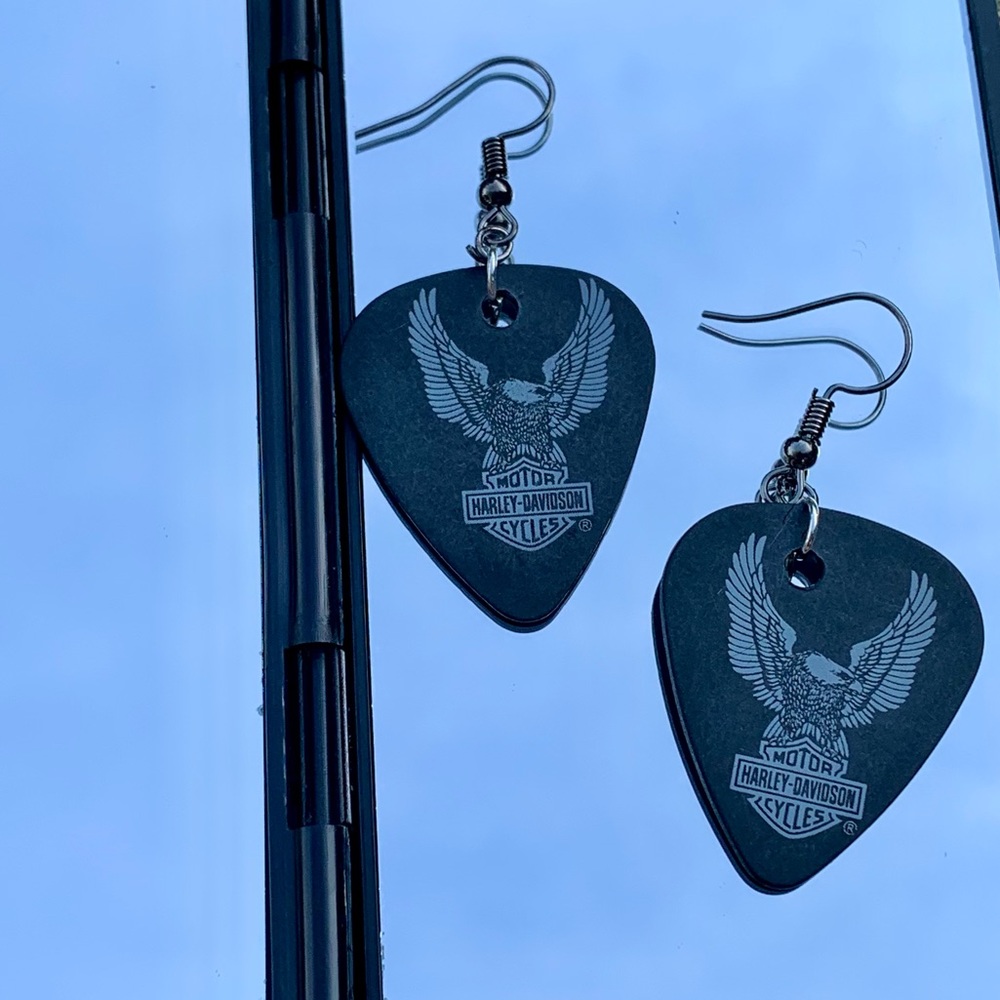 Handmade Harley Davidson Earrings